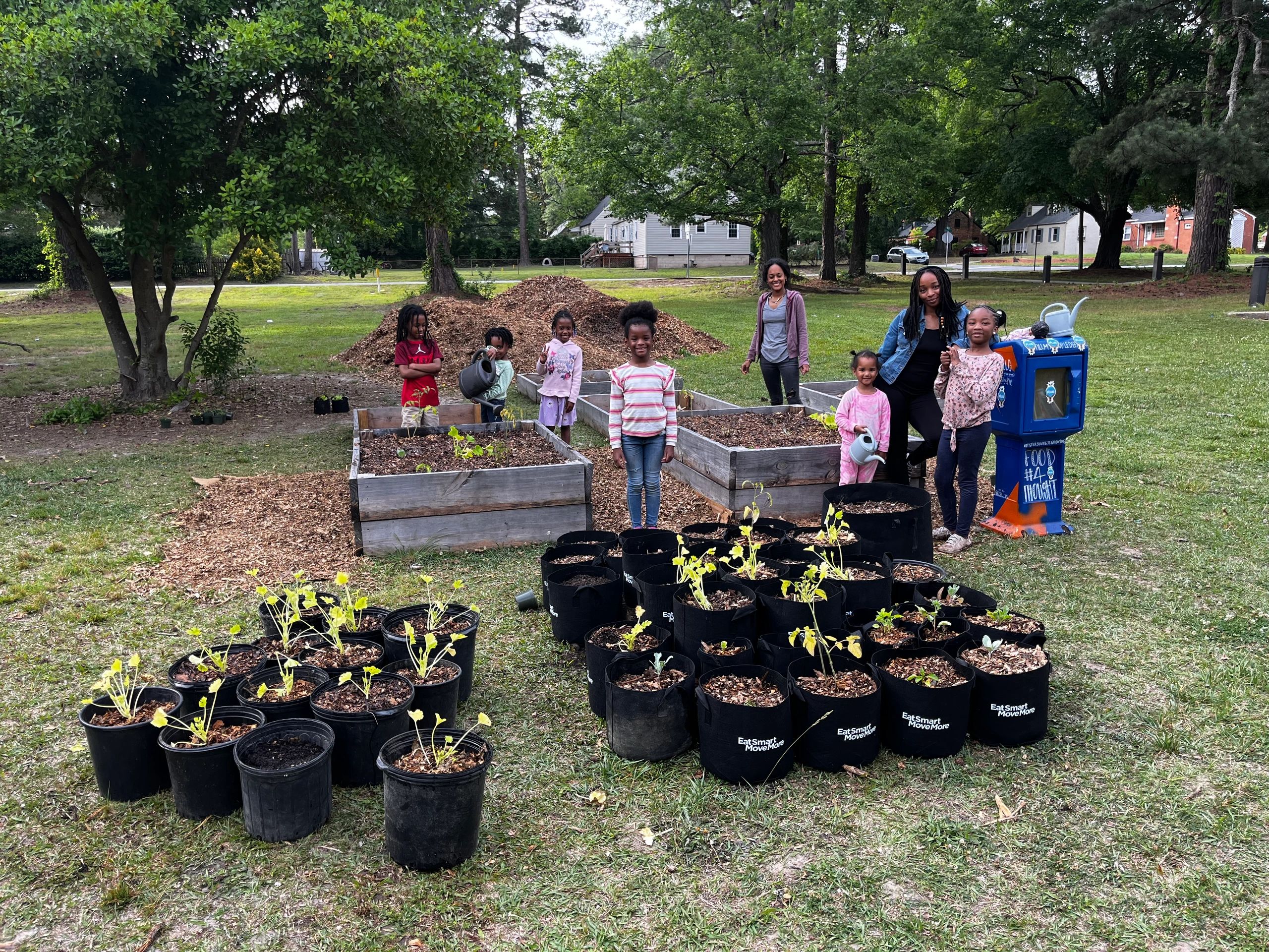 Light Workers helping develop the Learning Garden at Walnut Hill Elementary School 