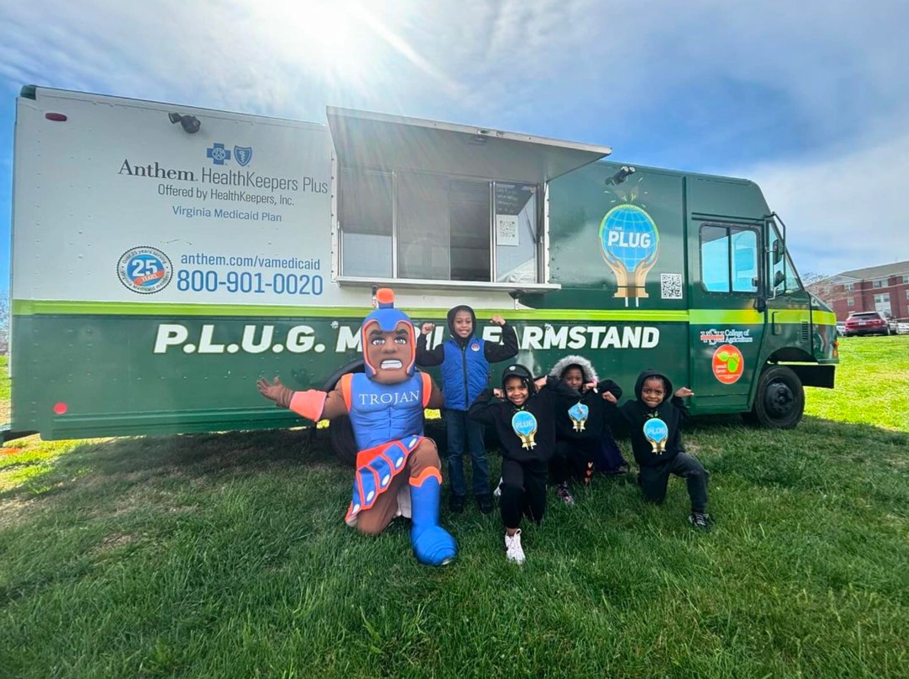 Sponsors of the Petersburg Is Growing Mobile Farmstand VSU Trojan Mascot